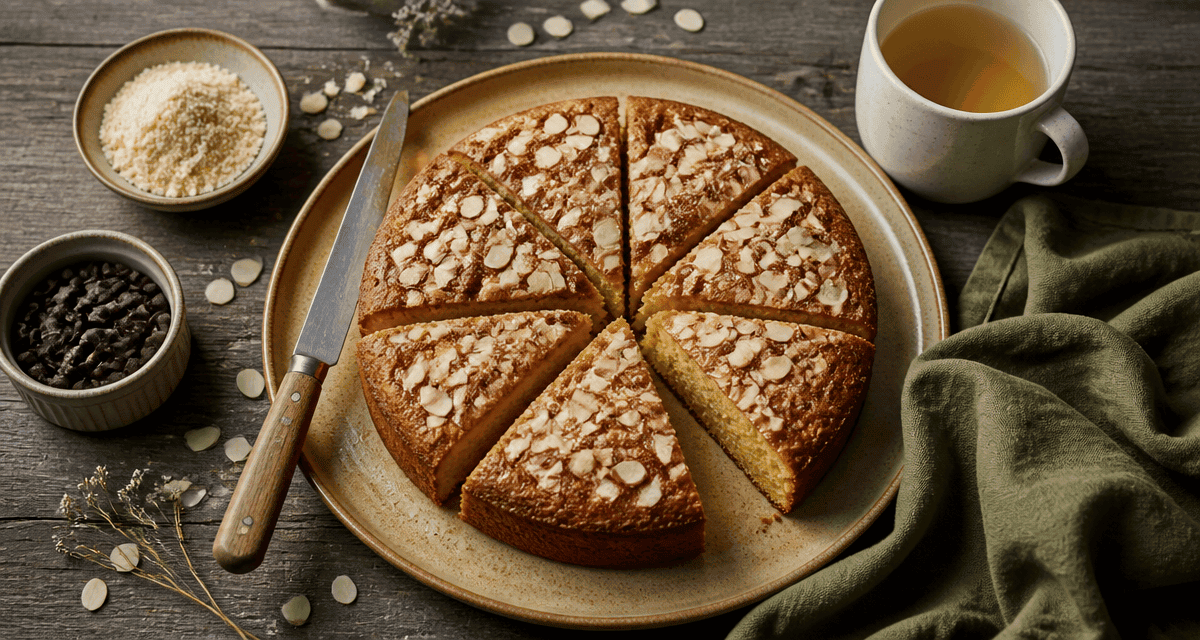 amandin recette gâteau moelleux découpé