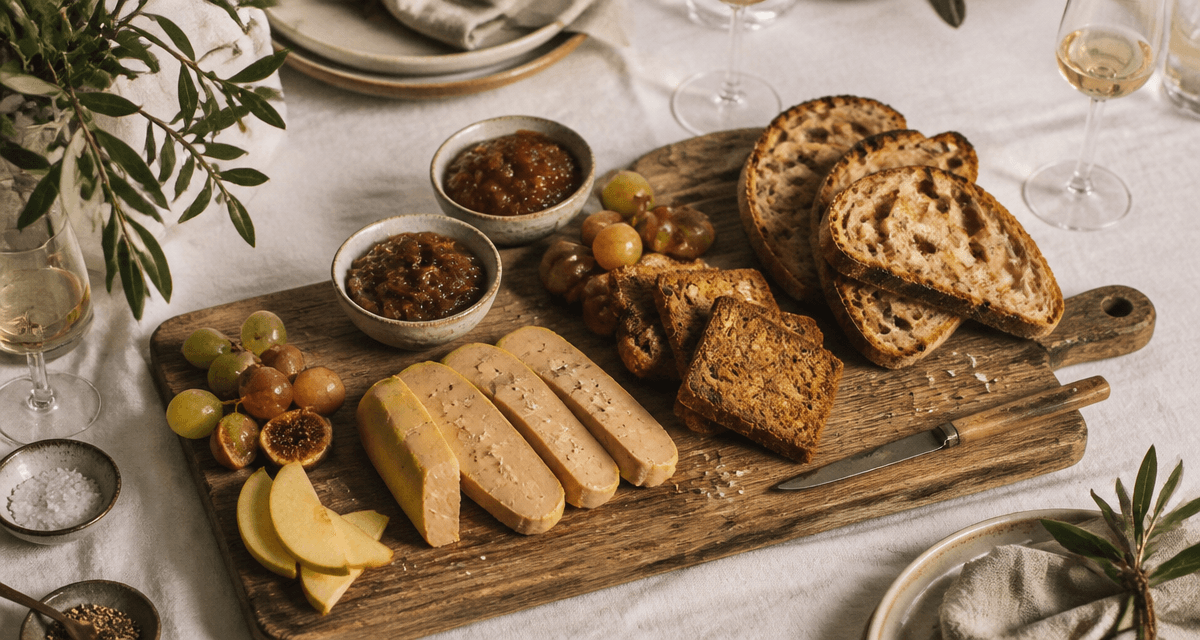 avec quoi servir le foie gras sur table de fête