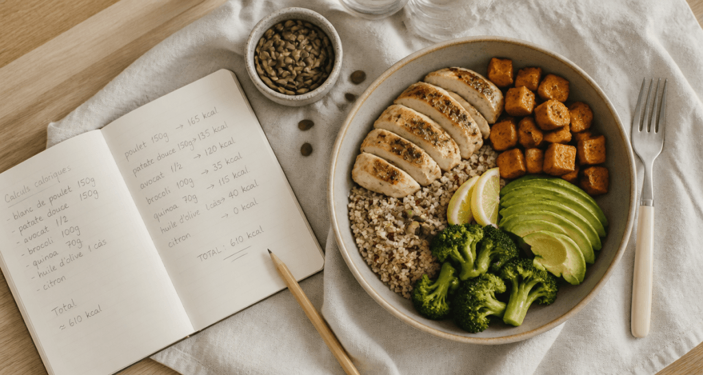 calorie pour un repas bowl équilibré