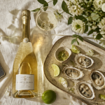 champagne blanc d blanc bouteille verres huitres