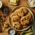 cookies sans gluten dorés avec pépites de chocolat