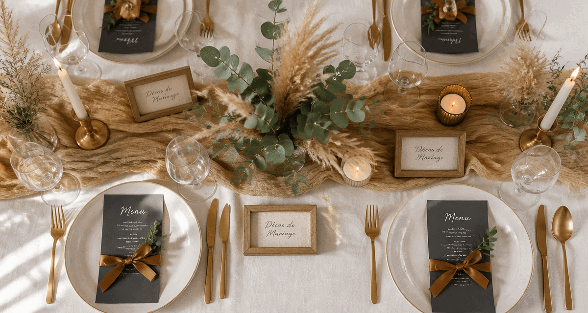 decos de mariage table élégante nature chic