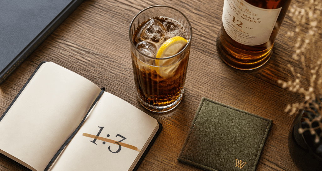 dose whisky coca verre highball citron