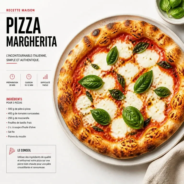 Pizza maison croustillante sortie du four, cuisson parfaite pour une pizza au four