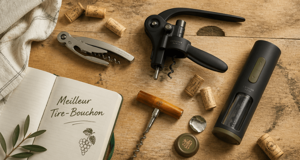 meilleur tire bouchon manuel et électrique sur table