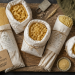 Pates italiennes marques artisanales sur planche
