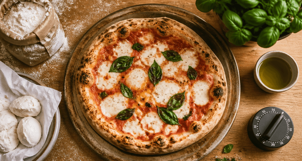 pizza au four combien de temps Margherita maison croûte dorée