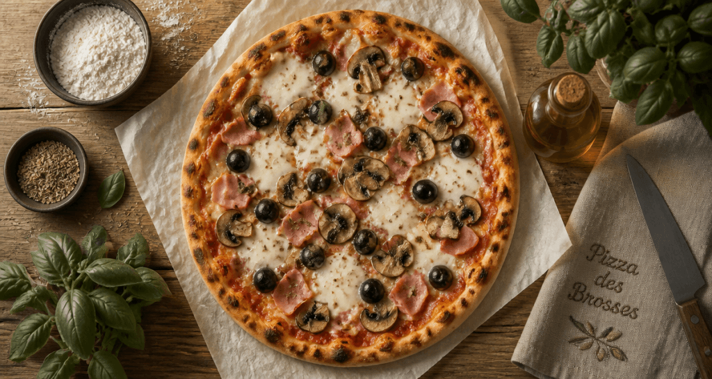 pizza des brosses artisanale vue aérienne