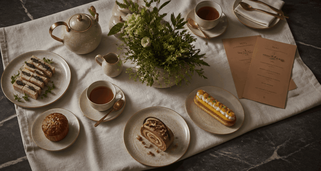 plaza athénée tea time table marbre