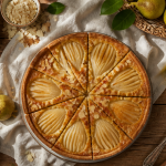 recette sucrée avec pâte brisée tarte amandine poires