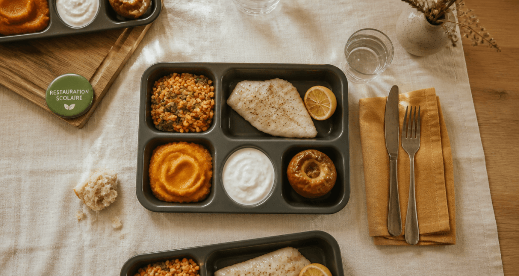 Plateau repas restaurant scolaire loi EGAlim
