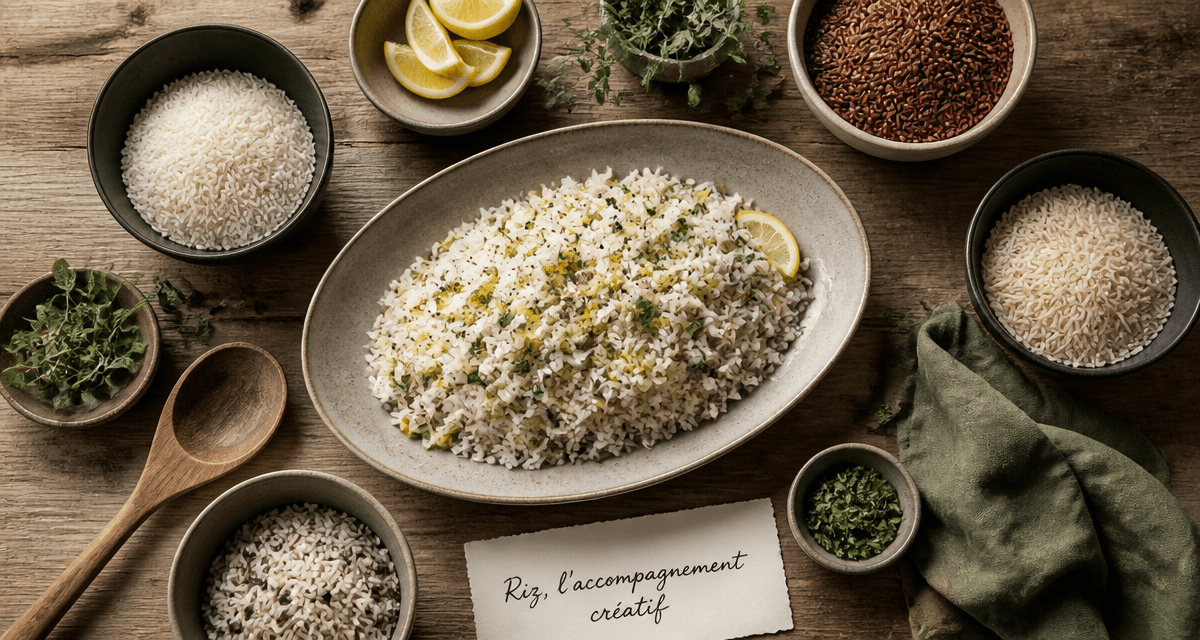 riz en accompagnement recettes vue d'ensemble