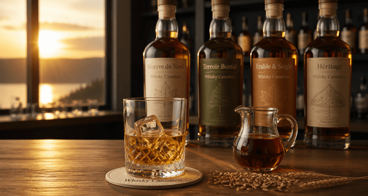 whisky canadien verre bar sirop érable