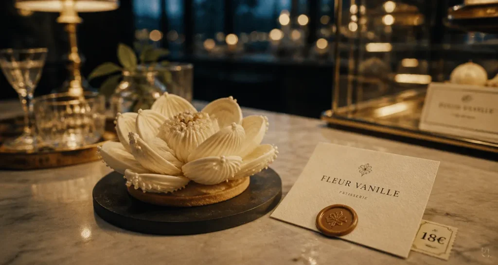 Cédric Grolet pâtisserie prix : Fleur Vanille 18€