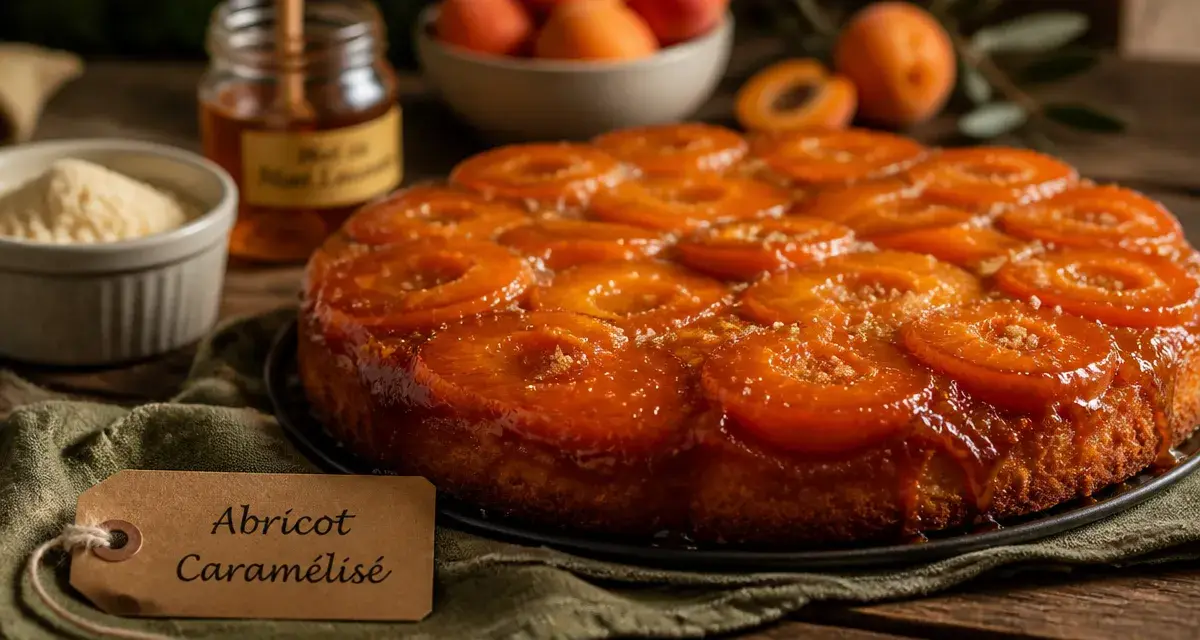 Dessert abricot : gâteau renversé caramélisé aux abricots rôtis