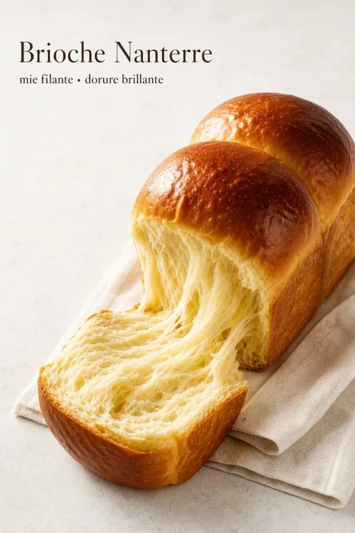 Brioche Nanterre maison dorée avec une mie filante pour réussir sa cuisson de brioche