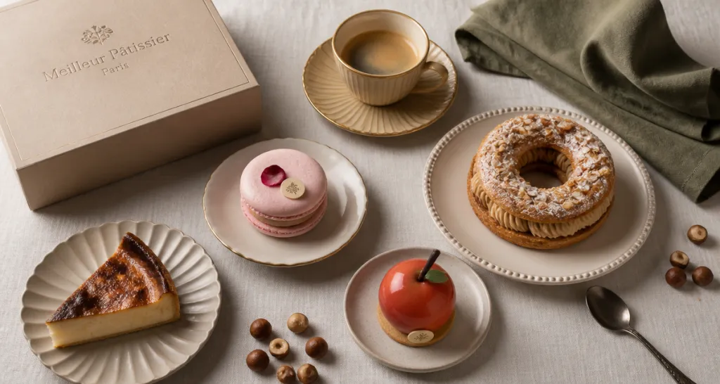 Meilleure patissier Paris, pâtisseries raffinées sur table élégante
