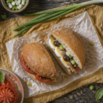 pan bagnat nice coupé avec ingrédients traditionnels