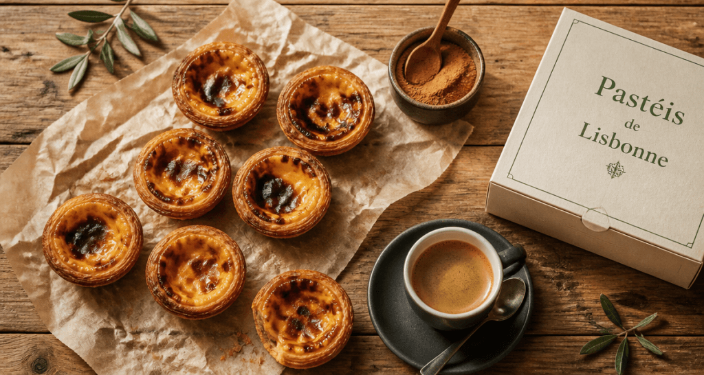 pasteis de nata lisbonne café table