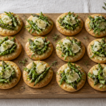 pizzete maison asperges et roquette