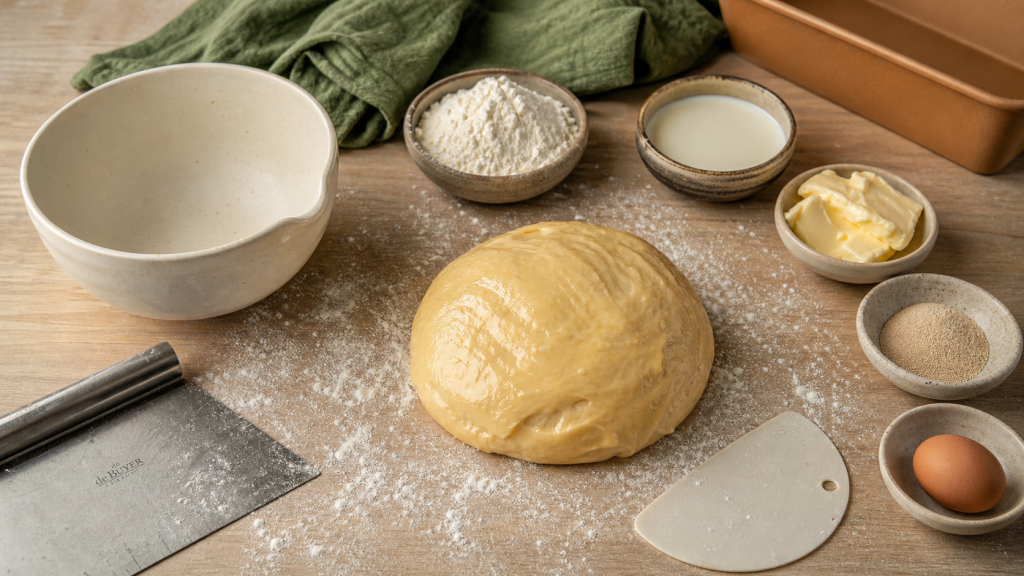 Recette brioche facile sans machine : mie filante maison, pâte en levain