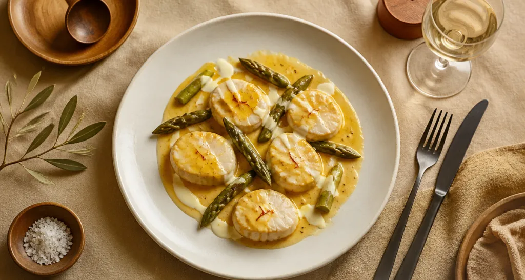 recette de lotte raffinée médaillons sauce safran