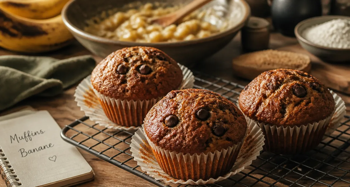 Recette muffin banane moelleux : muffins moelleux à la banane