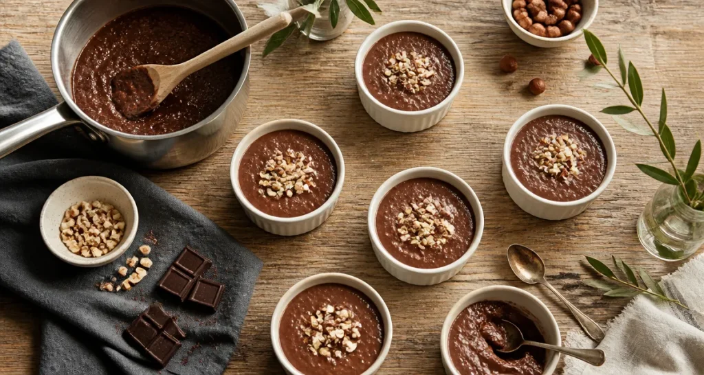 semoule au chocolat maison en ramequins