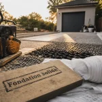 Allée carrossable pas chere : fondation solide et géotextile