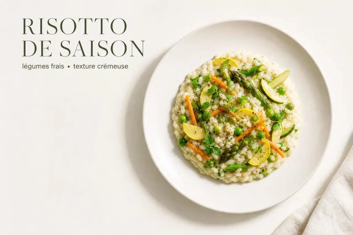 Assiette de risotto express pour une personne, idée de menu semaine 1 personne