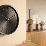 Horloges design : horloge murale métal anthracite, cadran lisible