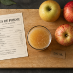 Jus de pommes bienfaits : verre de jus de pomme trouble avec pommes
