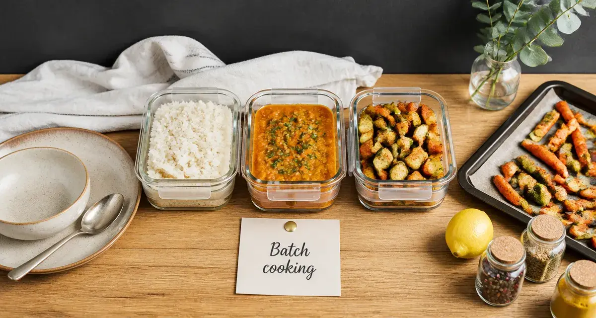 Le batch cooking pour la semaine : 5 repas préparés en 2 heures