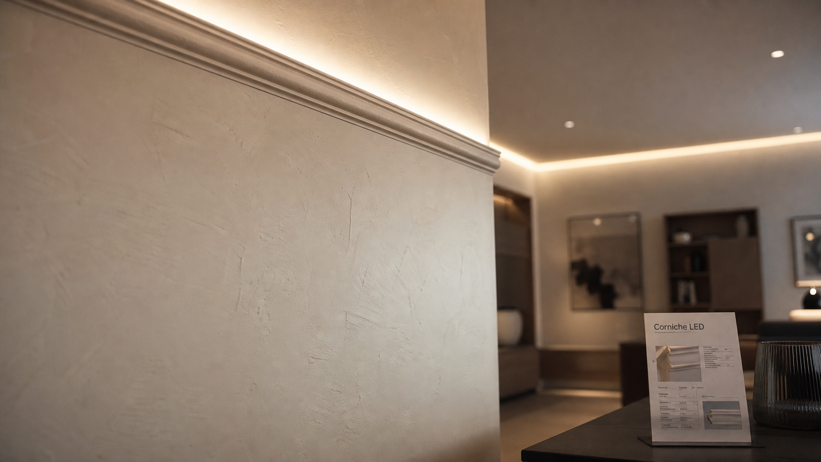 LED pour corniche lumineuse, éclairage indirect sans éblouissement
