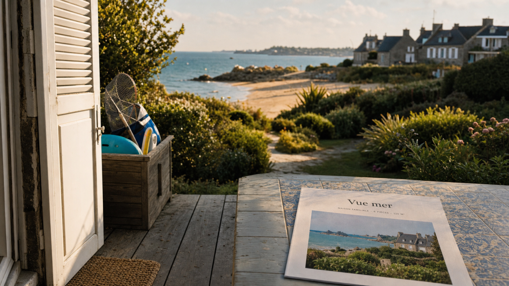 Maison en bord de mer en Bretagne avec vue mer, plage à pied