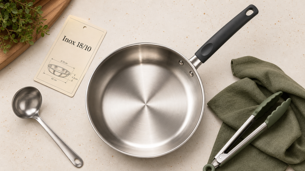 Poele inox 18/10 quelle marque : Cristel, Beka, Mathon, Atma