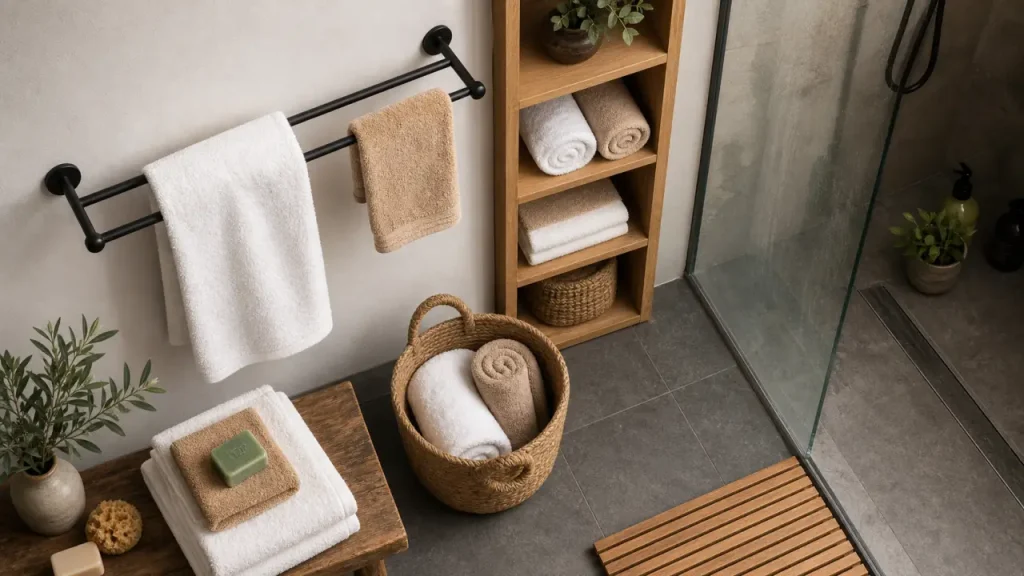 Rangement serviette : choisir le bon modèle selon l’espace et le style