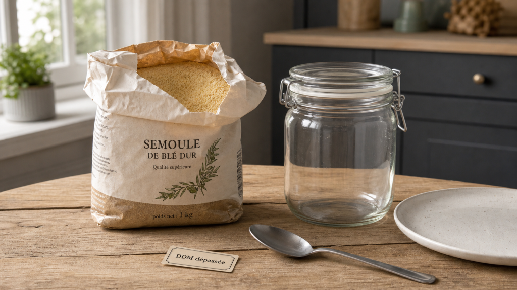 Semoule périmée : odeur, humidité et DDM pour décider sans jeter