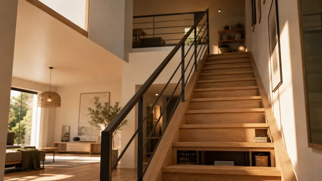Le bon type d’escalier se décide entre trémie, confort et place disponible