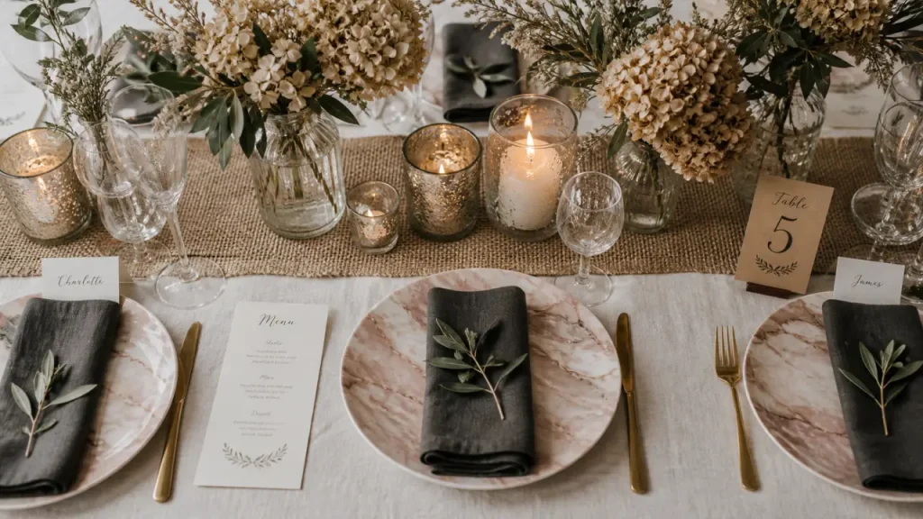 Décoration de table de mariage : l’équilibre entre style, lisibilité et confort