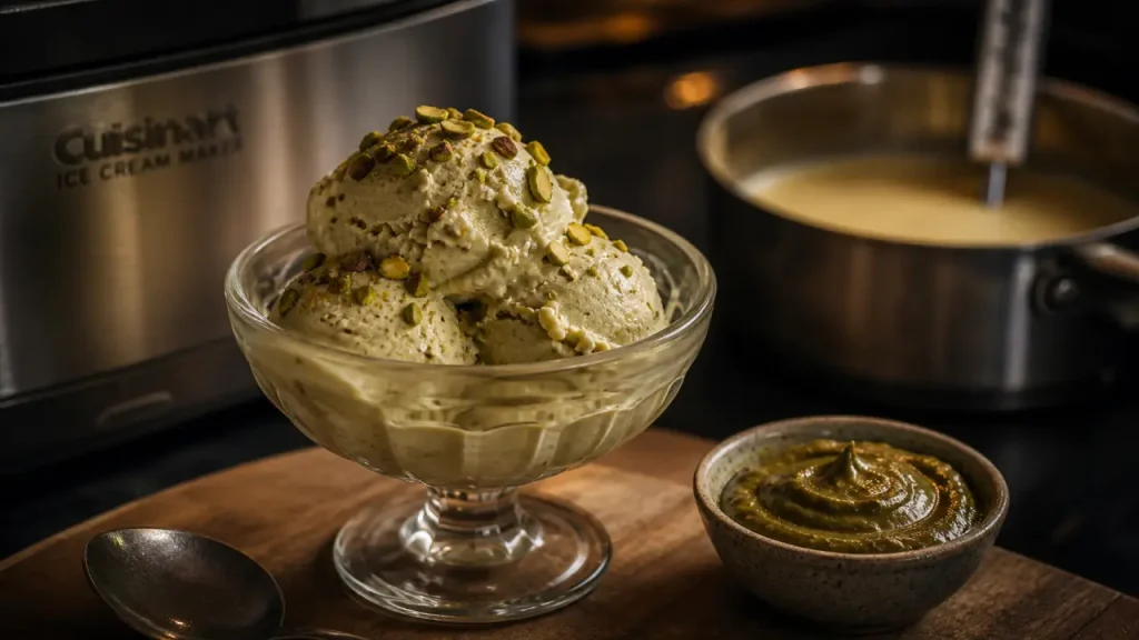 Glace pistache maison : 85°C, 24 h de repos et couleur naturelle