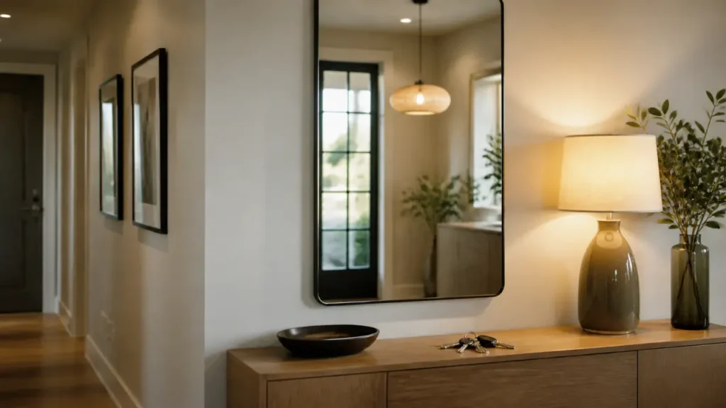 Miroir d’entrée : comment gagner en lumière et éviter les mauvais formats dans un petit hall