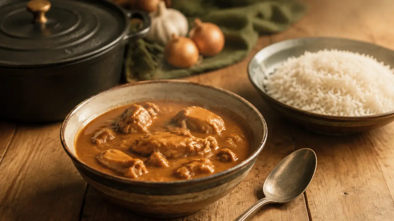 Mafé recette au poulet et sauce d’arachide onctueuse